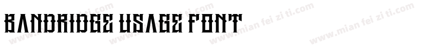 Bandridge Usage Font字体转换